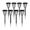 Flash Furniture Hess Black Tulip Design LED Solar Lights Weather Resistant Outdoor Solar Powered Lights, 8PK DN-SL114-8-BK-GG - alternate 1